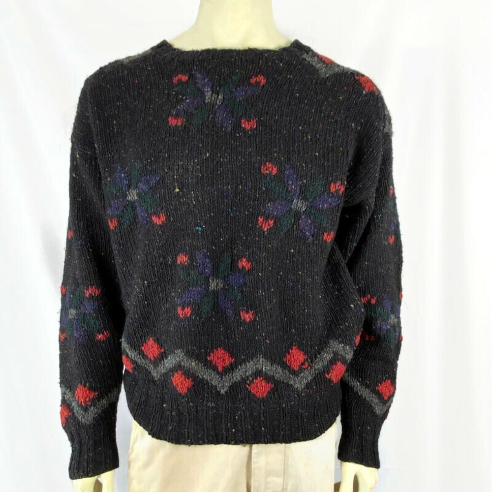 Jeffrey Banks Mens Hand Knit Wool Sweater